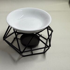 Geometric Black and White Ceramic Bowl Wax Warmer